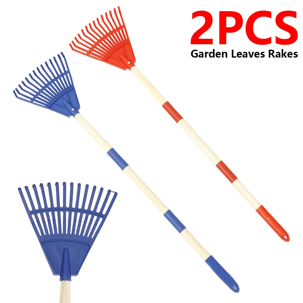 Gardening Tools 5 Year Old - 2Pcs Kids Leaf Rake Adjustable Garden