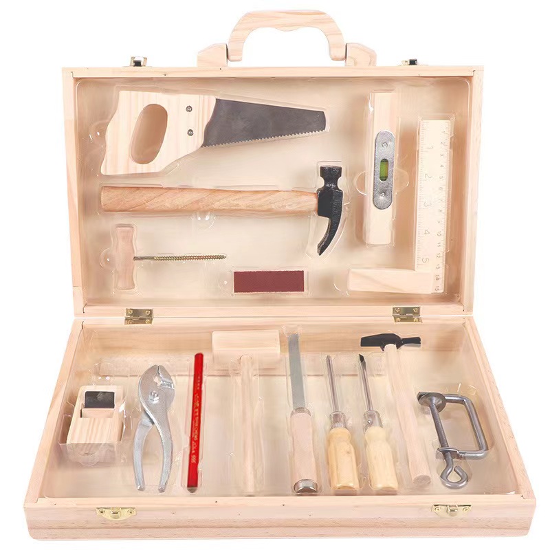 Gardening Tools 5 Year Old - Children Real Life Wooden Carpenter's Box