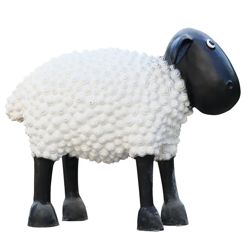 Cartoon sheep sculpture outdoo - Gardening Tools Cartoon recension och pris