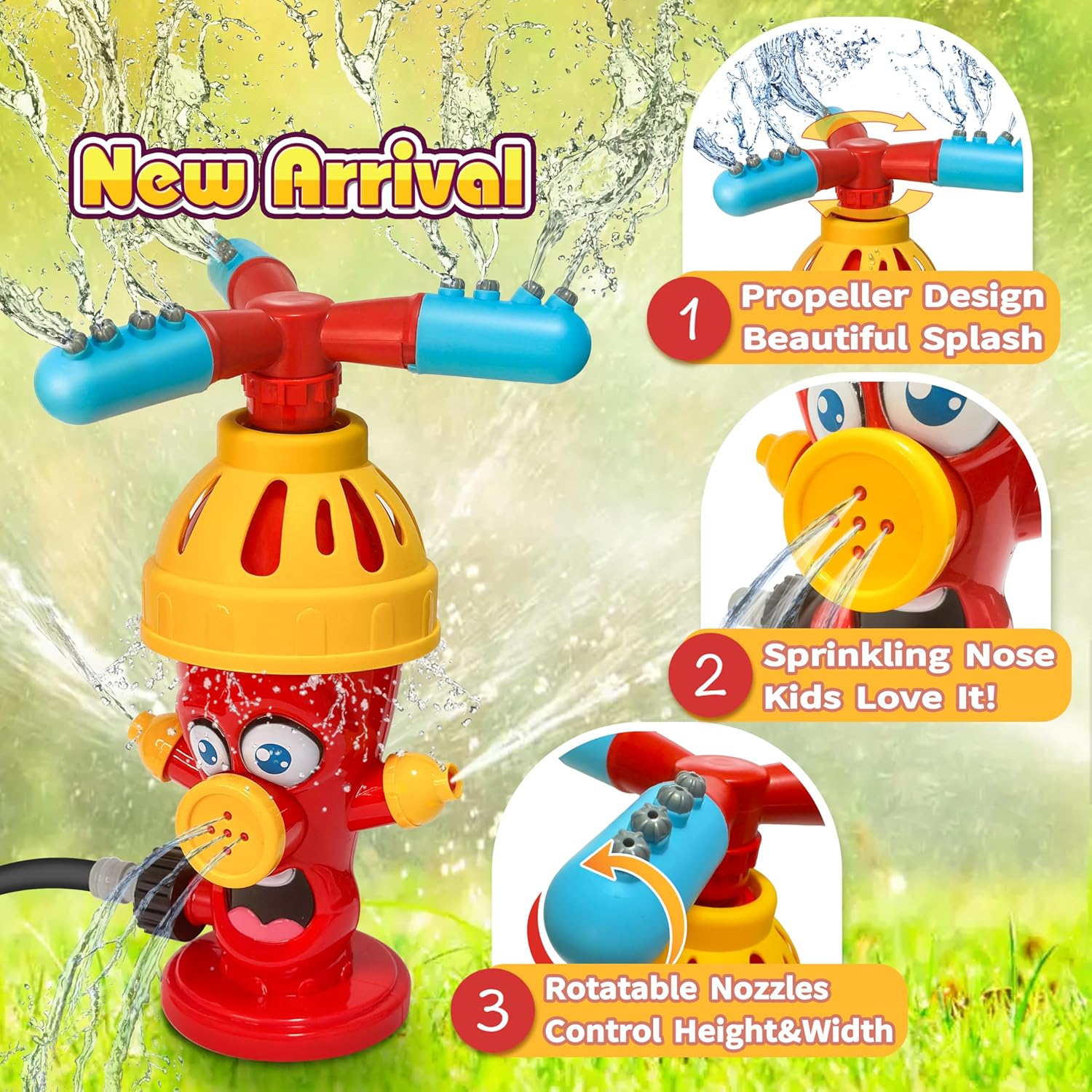 Hydrant Sprinkle Water Spray T - Gardening Tools Cartoon recension och pris