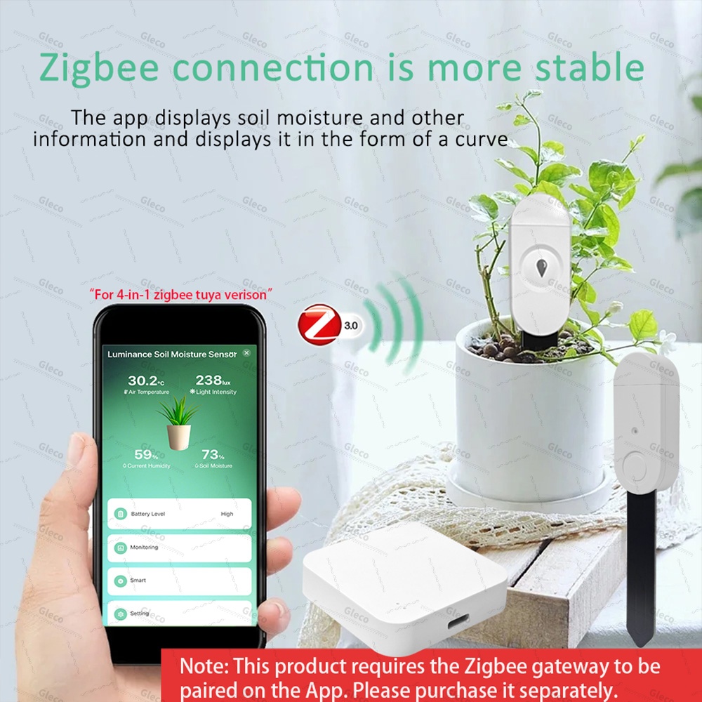 Zigbee Soil Moisture Sensor Me - Moisture Meter Plant recension och pris