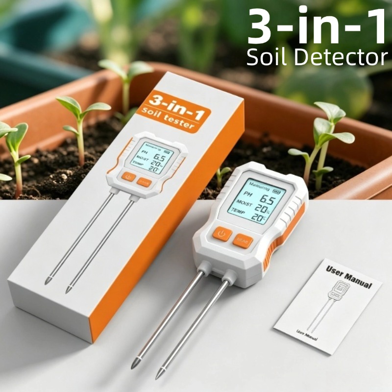 3-in-1 Digital Soil Tester wit - Moisture Meter Plant recension och pris