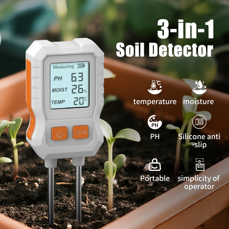 3-in-1 Digital Soil Tester wit - Moisture Meter Plant recension och pris