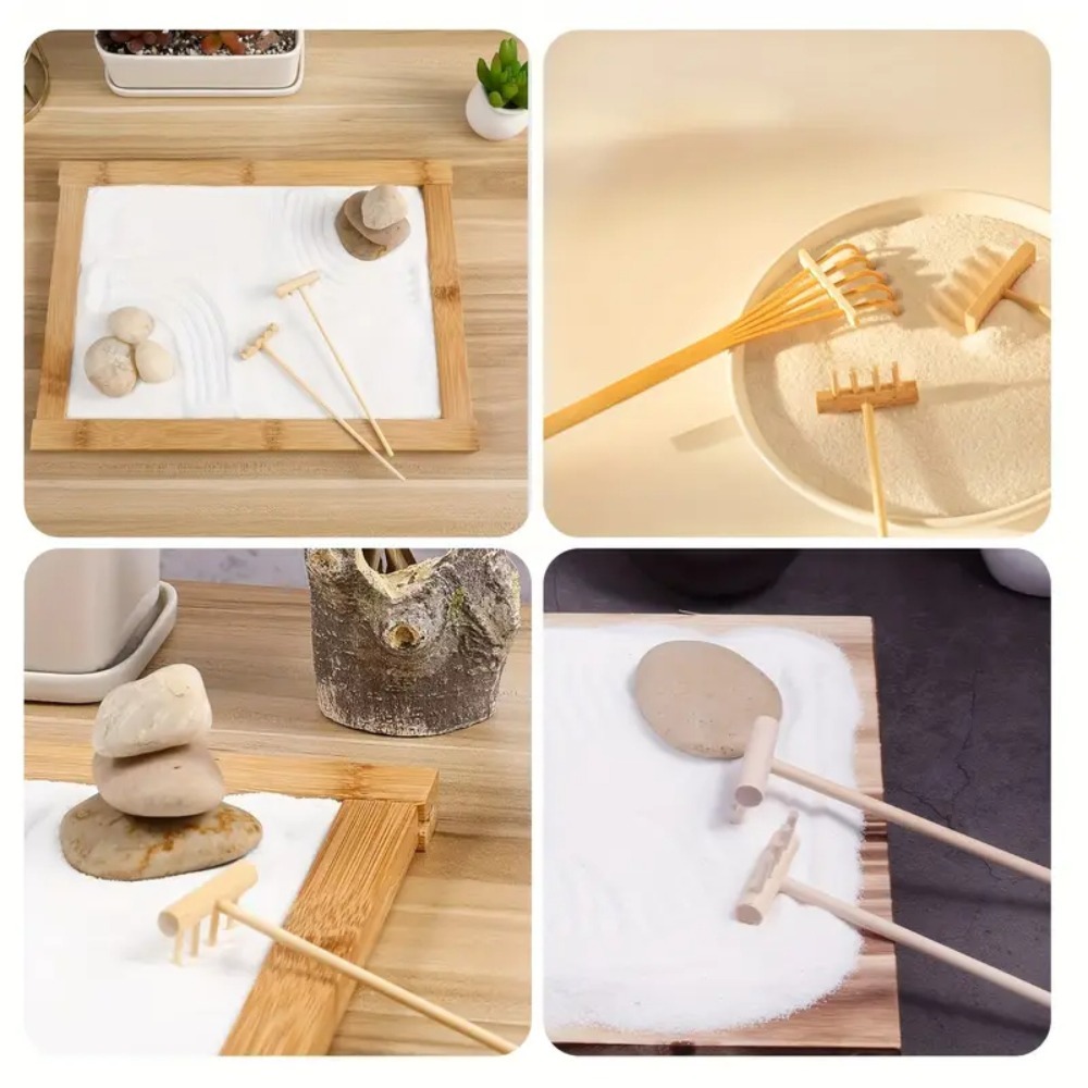 6pcs Mini Bamboo Rake Set for  - Gardening Tools Japan recension och pris