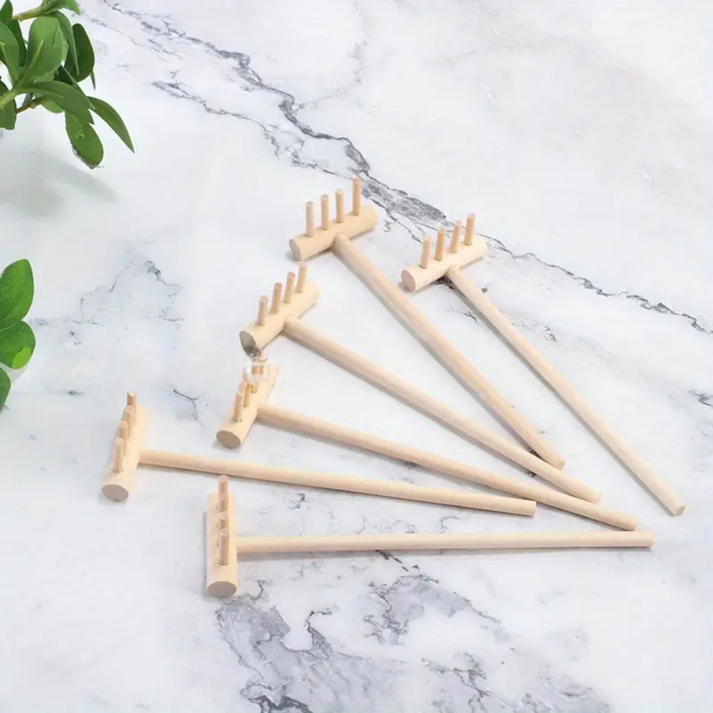 6pcs Mini Bamboo Rake Set for  - Gardening Tools Japan recension och pris